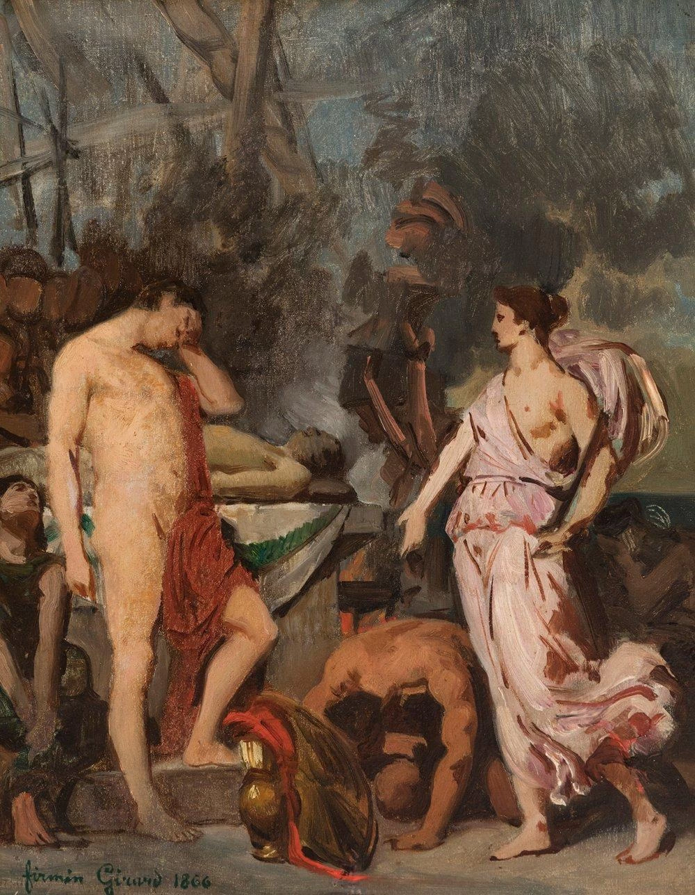 Marie - François Firmin, Girard, Achille davanti alla pira funeraria di Patroclo